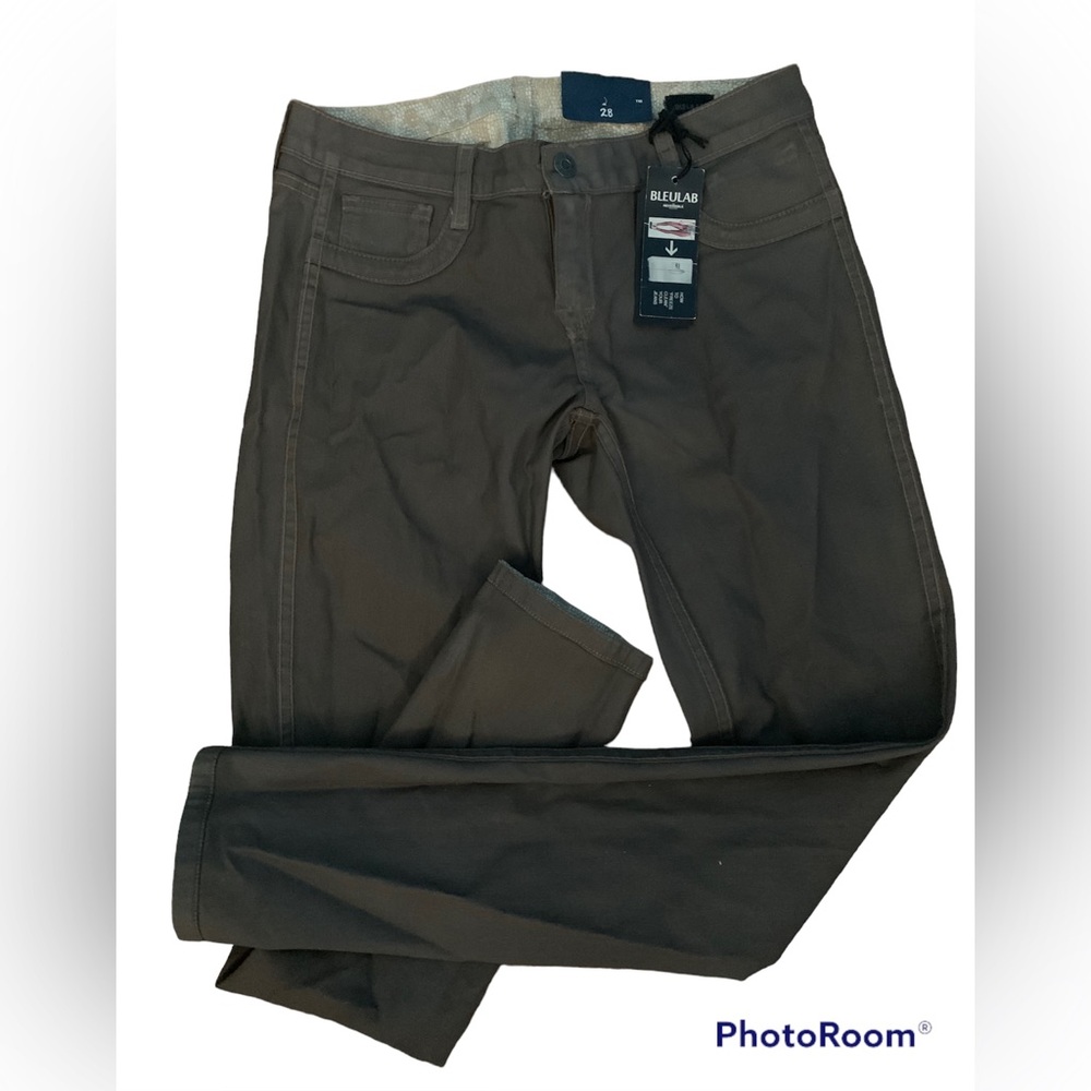 BleuLab Reversible Pants/Jeans Olive Snakeskin NWT Size 28